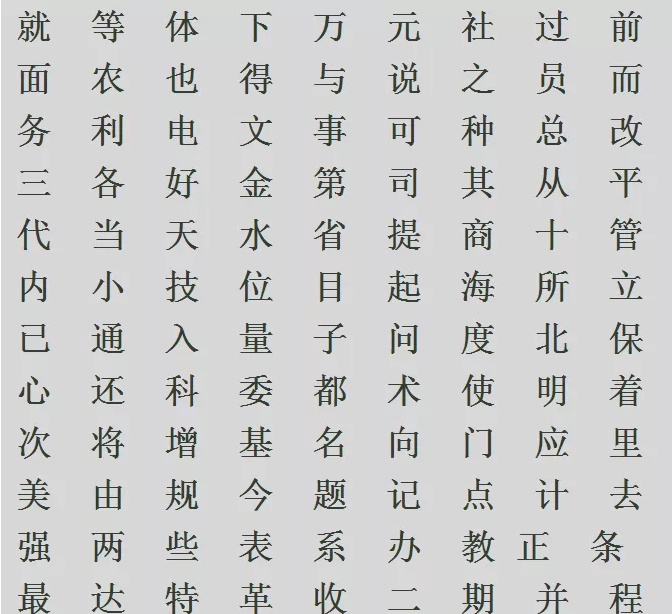 500个最常用汉字识字课必知