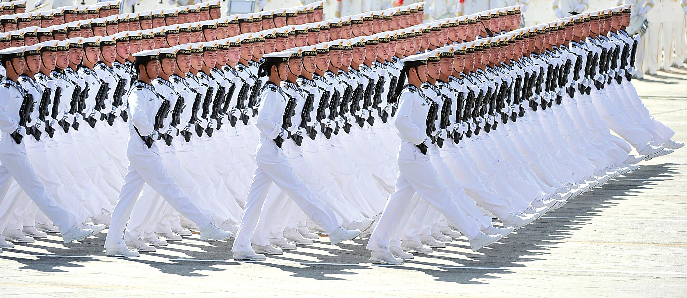 09年阅兵海军方队