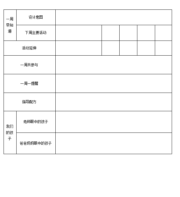 家园互动课程表,家园栏及家长问卷调查表