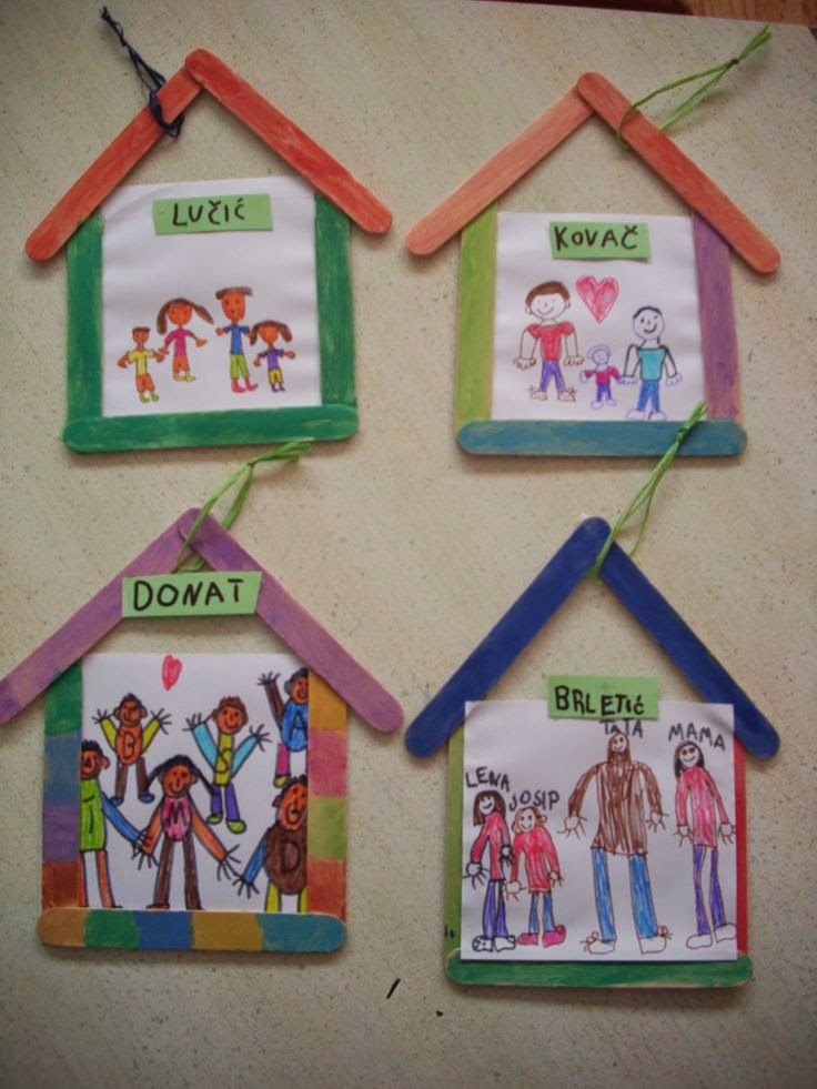 "我和我的家庭"系列环创和手工,把家人的温暖带到幼儿园