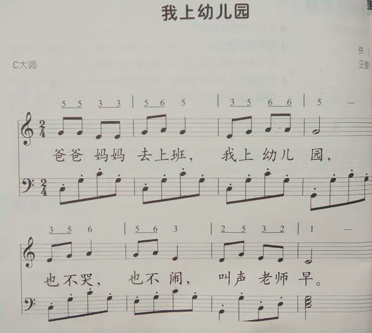 歌词简谱歌曲一:我上幼儿园小班精选曲目歌唱活动能给幼儿的生活带来