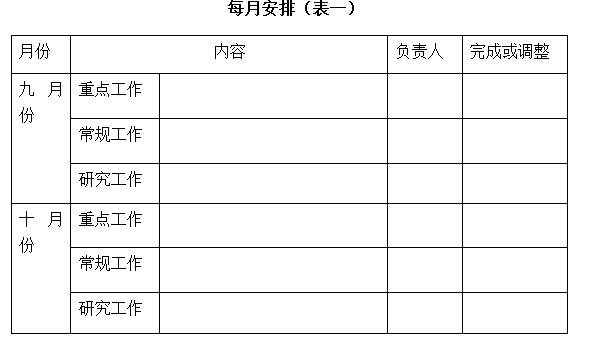 必领| 新学期工作计划模板