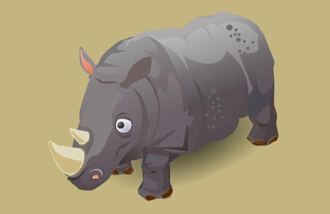 犀牛-卡通版