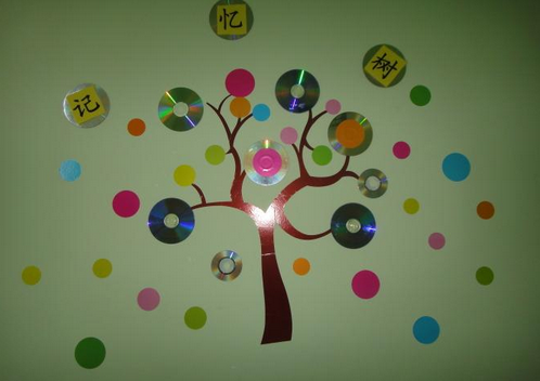 光盘记忆树,墙面装饰. 所用