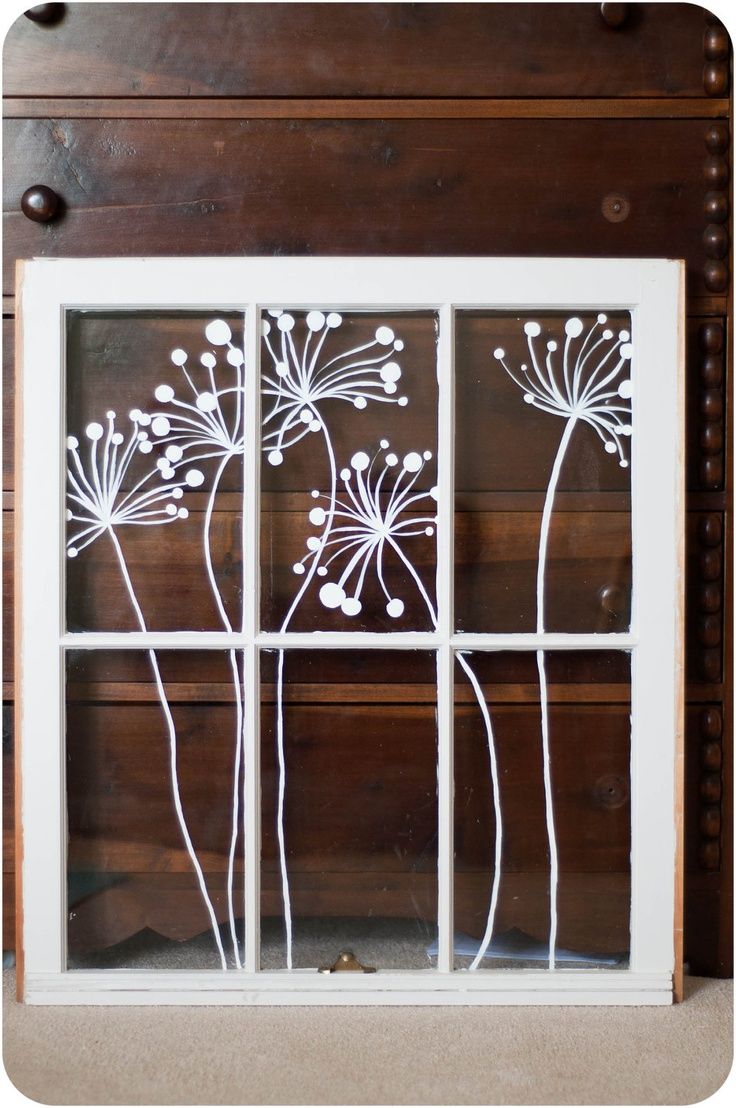 爱画画的女老师最美玻璃窗彩绘