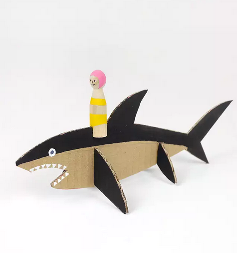 有趣的拼插瓦楞纸活起来