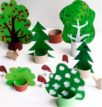 关于大树的手工 | 春天来了,你的班级里的树变绿了吗?