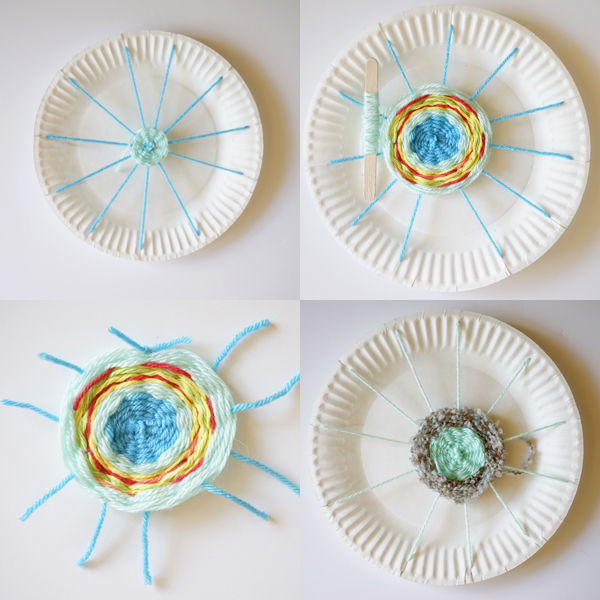 编织区小中大班自制玩教具