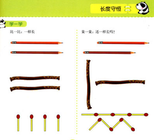 创造性课程 | 大班数学教案及反思——长度守恒
