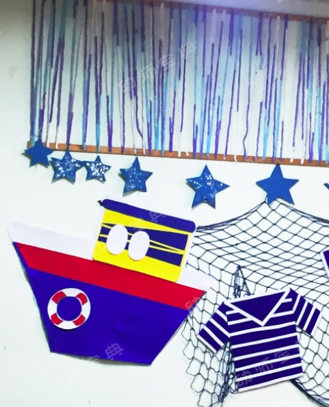 小班全屋环创 | 太美了,海军风主题环创能做的如此精致!