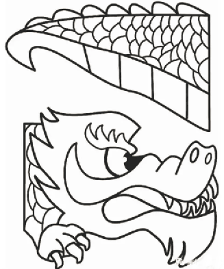 准备材料:卡纸,剪刀,木棍等.将龙头和龙尾打印出来,涂上漂亮的颜色.